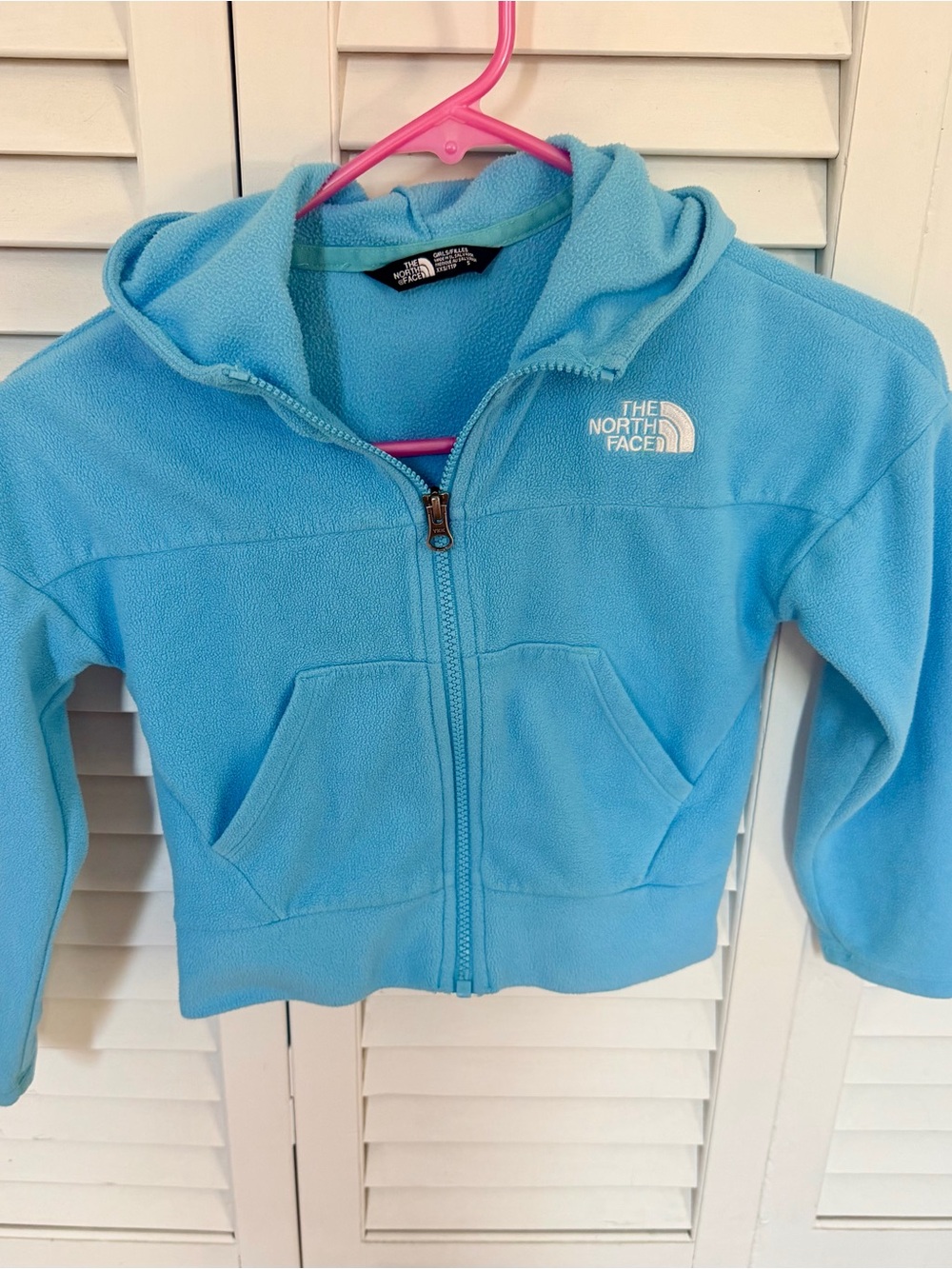 The North Face Kids Blue Zip-Up Fleece Hoodie